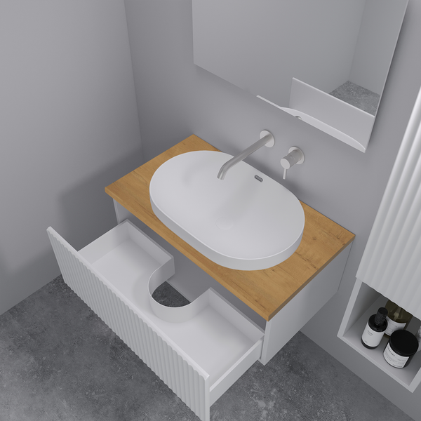 Изображение товара Тумба с умывальником ЗОВ Кито 80 / K80LW0MFWPM-HPL38T6002 (флавио белый)