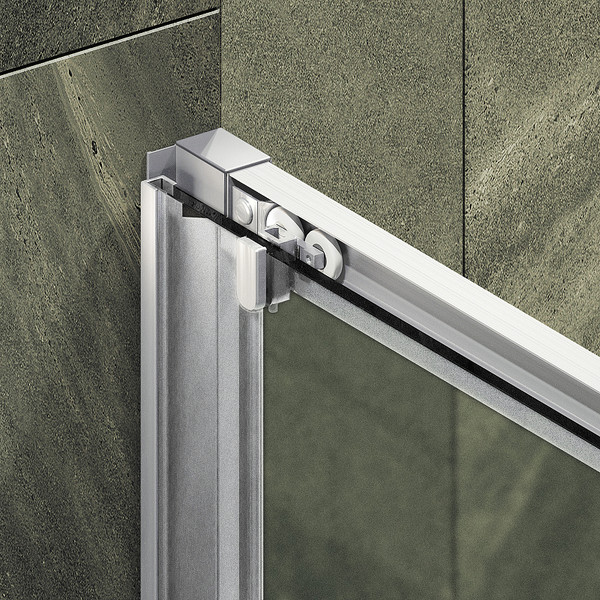 Изображение товара Душевая дверь MaybahGlass 195x120 / MGD-1280-5 (сатин стекло/хром матовый)