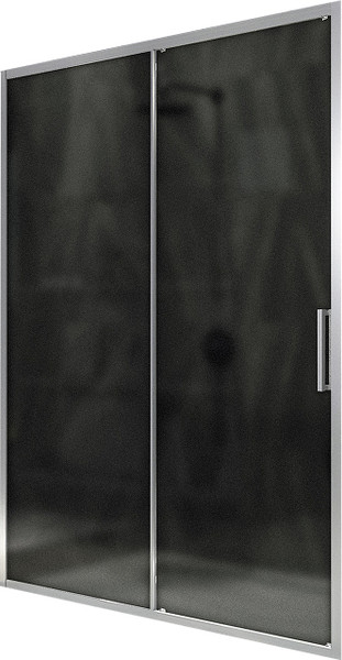 Изображение товара Душевая дверь MaybahGlass 195x120 / MGD-1288-5 (графит матовый стекло/хром матовый)