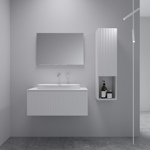 Изображение товара Тумба с умывальником ЗОВ Кито 80 / K80LW0MFWPM-LDSPW6002 (флавио белый)