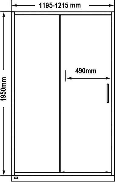 Изображение товара Душевая дверь MaybahGlass 195x120 / MGD-1541-5 (бронза стекло/хром матовый)