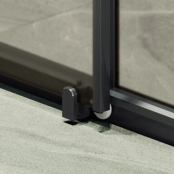 Изображение товара Душевая дверь MaybahGlass 195x120 / MGD-1542-6 (бронза матовая стекло/черный)