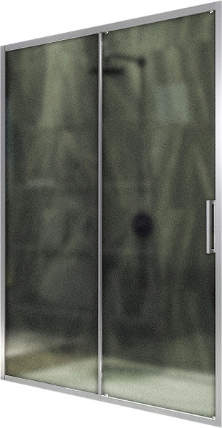 Изображение товара Душевая дверь MaybahGlass 195x150 / MGD-1281-5 (сатин стекло/хром матовый)