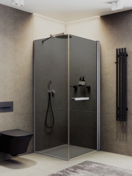 Изображение товара Душевой уголок MaybahGlass MGY-1321-5 (графит стекло/хром матовый)