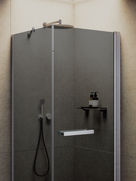 Изображение товара Душевой уголок MaybahGlass MGY-1348-5 (графит стекло/хром матовый)