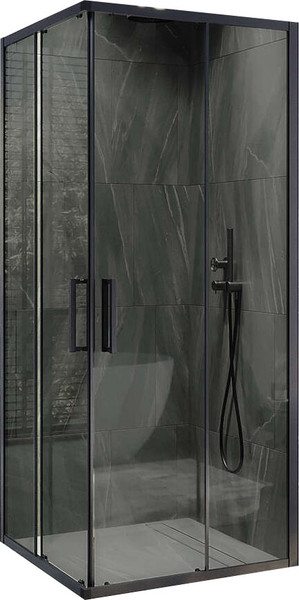 Изображение товара Душевой уголок MaybahGlass MGY-1328-6 (графит стекло/черный)