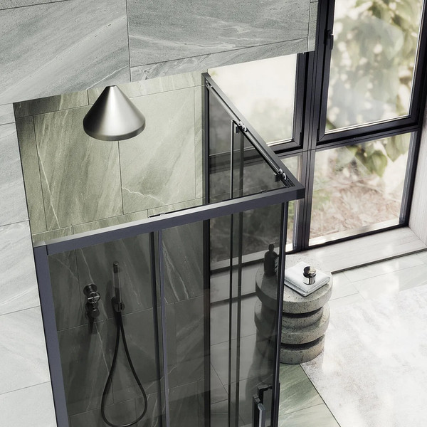 Изображение товара Душевой уголок MaybahGlass MGY-1328-6 (графит стекло/черный)