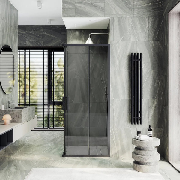 Изображение товара Душевой уголок MaybahGlass MGY-1328-6 (графит стекло/черный)