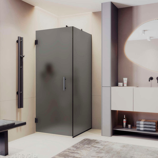 Изображение товара Душевой уголок MaybahGlass MGY-1310-6 (графит матовый стекло/черный)
