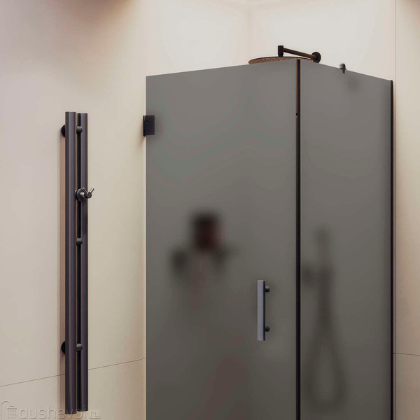 Изображение товара Душевой уголок MaybahGlass MGY-1307-6 (графит матовый стекло/черный)