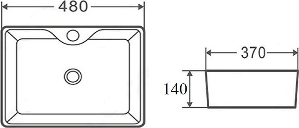 Изображение товара Умывальник Runo Lavello 48x37