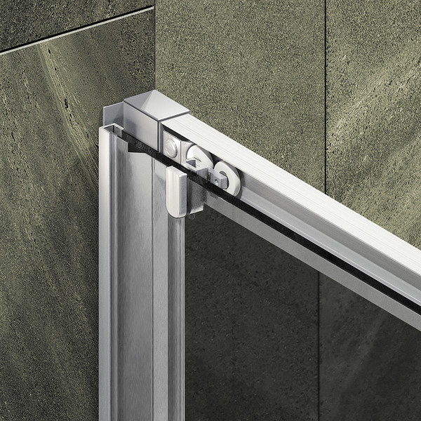 Изображение товара Душевая дверь MaybahGlass 195x150 / MGD-1285-5 (графит стекло/хром матовый)