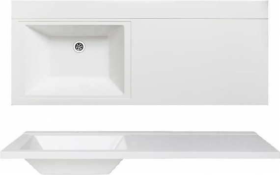 Изображение товара Умывальник Runo Гамма 120 лайт с правым крылом (белый)