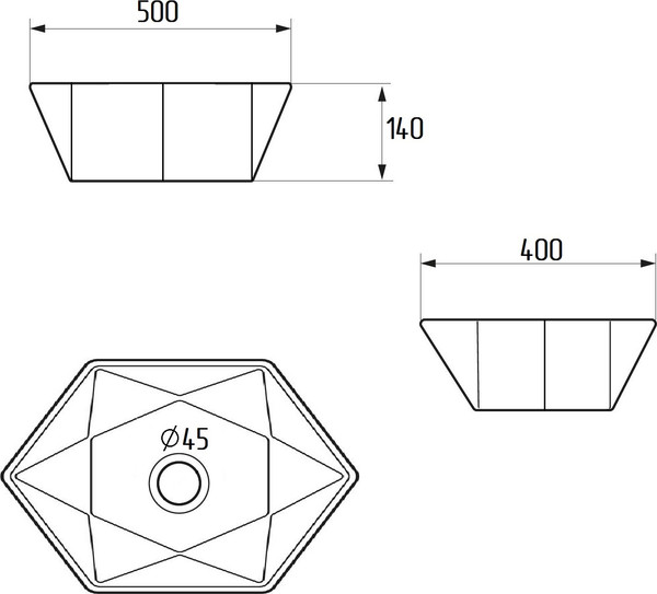 Изображение товара Умывальник Runo Cristallo