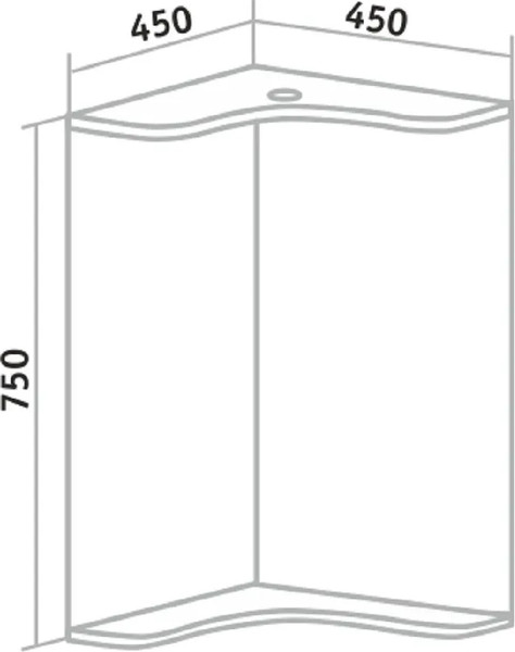 Изображение товара Зеркало Runo Классик 65 угловое