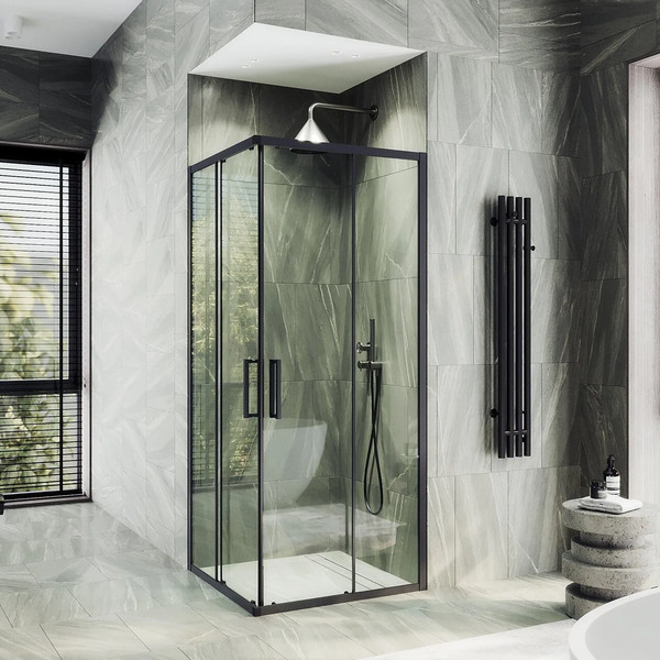 Изображение товара Душевой уголок MaybahGlass MGY-1324-6 (бесцветное стекло/черный)