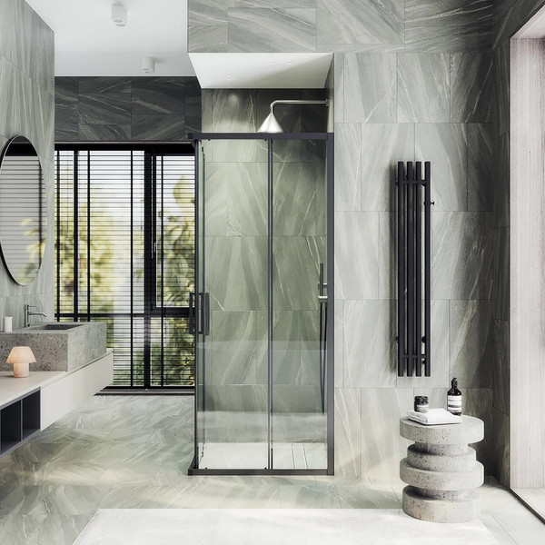 Изображение товара Душевой уголок MaybahGlass MGY-1323-6 (бесцветное стекло/черный)