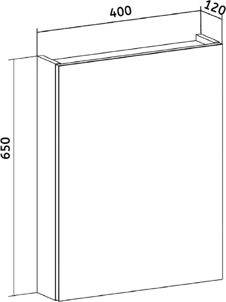Изображение товара Шкаф с зеркалом для ванной Runo Лада 40 (дуб)