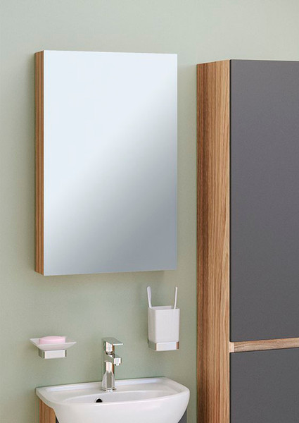 Изображение товара Шкаф с зеркалом для ванной Runo Лада 40 (дуб)
