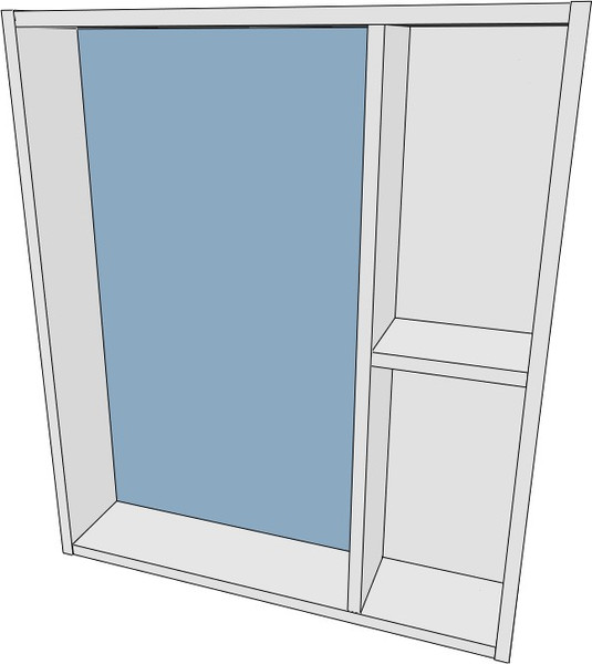 Изображение товара Шкаф с зеркалом для ванной Айсберг Агата 60 DA6702HZ