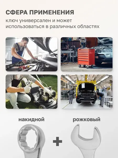 Изображение товара Гаечный ключ ForceKraft FK-75519 (50572)