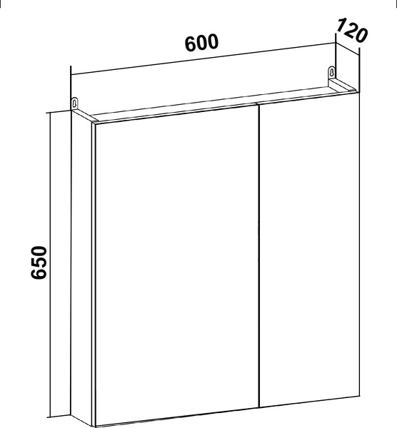 Изображение товара Шкаф с зеркалом для ванной Runo Лада 60 (белый)