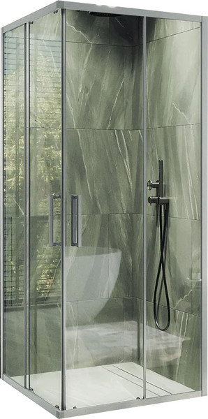 Изображение товара Душевой уголок MaybahGlass MGY-1323-5 (бесцветное стекло/хром матовый)