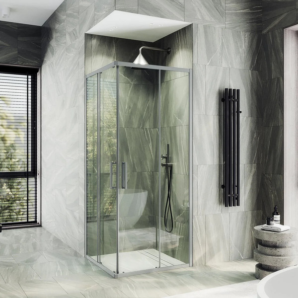 Изображение товара Душевой уголок MaybahGlass MGY-1324-5 (бесцветное стекло/хром матовый)