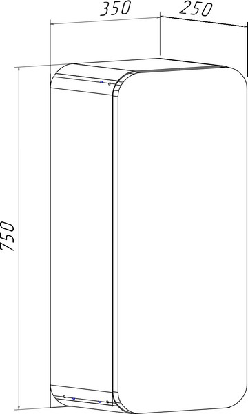 Изображение товара Шкаф для ванной Runo Ницца 35 правый (белый)