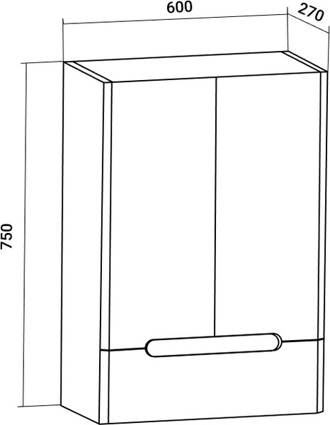 Изображение товара Шкаф для ванной Runo Парма 60