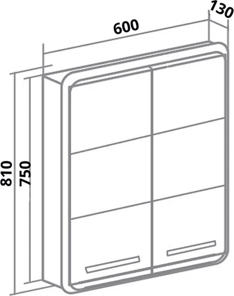 Изображение товара Шкаф для ванной Runo Эрика 60
