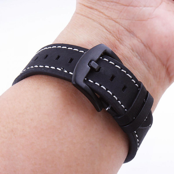 Изображение товара Ремешок для умных часов Rumi Leather GT3 22мм (матовый черный)