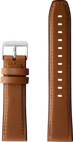 Изображение товара Ремешок для умных часов Rumi Comfort с силиконовой подкладкой 20мм (коричневый/черный)