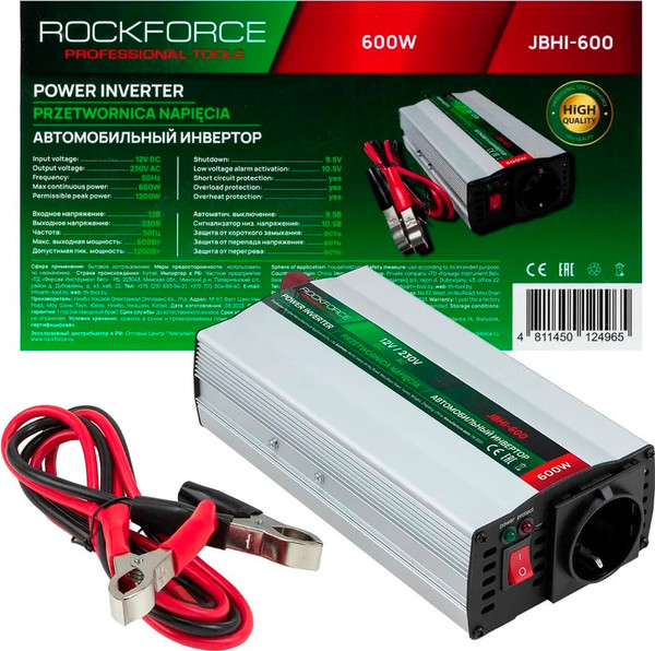 Изображение товара Автомобильный инвертор RockForce RF-JBHI-600 (58877)