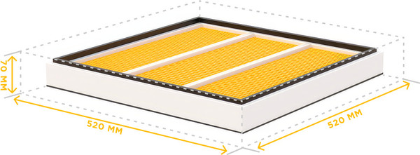 Изображение товара Пыльцесборник для улья Lyson Для 12-рамочного улья 520x520 / W1224Y (желтый)