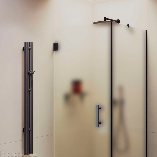 Изображение товара Душевой уголок MaybahGlass MGY-1305-6 (сатин стекло/черный)