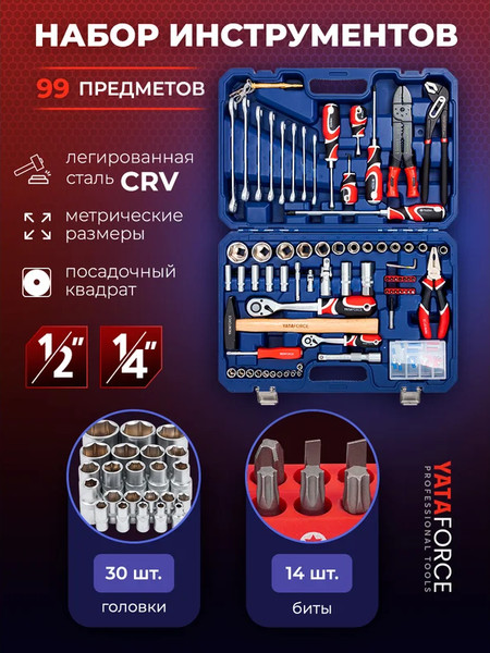 Изображение товара Универсальный набор инструментов Yataforce YF-4992-5 (59231)
