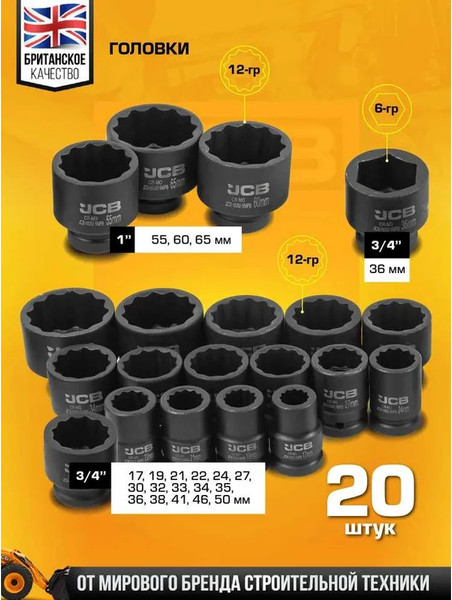 Изображение товара Универсальный набор инструментов JCB 68262-9MPB (59044)
