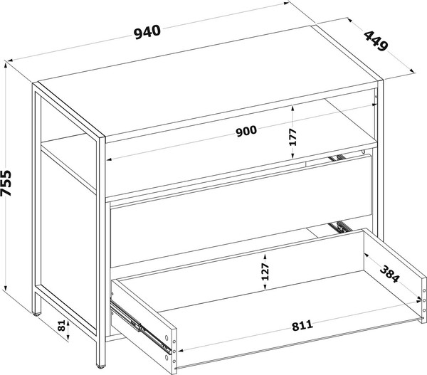 Изображение товара Комод Сокол-Мебель Т-400 (дуб сонома)