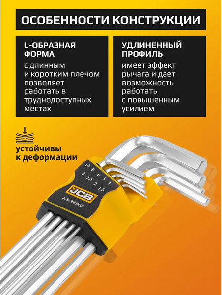 Изображение товара Набор ключей JCB 5093XLB (59314)