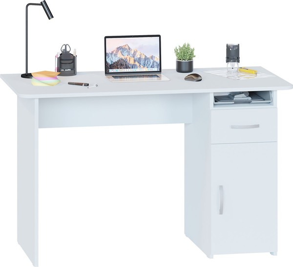 Изображение товара Письменный стол Сокол-Мебель СПм-03.1 с тумбой (белый)