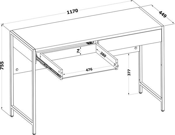 Изображение товара Письменный стол Сокол-Мебель СПМ-402 (дуб сонома)
