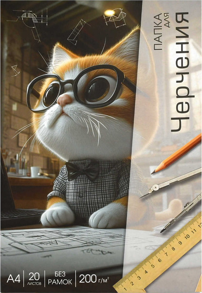 Изображение товара Папка для черчения Феникс+ Кот инженер / 70500