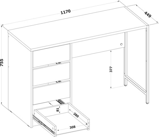 Изображение товара Письменный стол Сокол-Мебель СПМ-405 (дуб сонома)