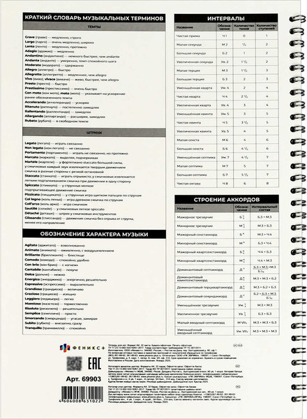 Изображение товара Тетрадь нотная Феникс+ Космическая гитара / 69903