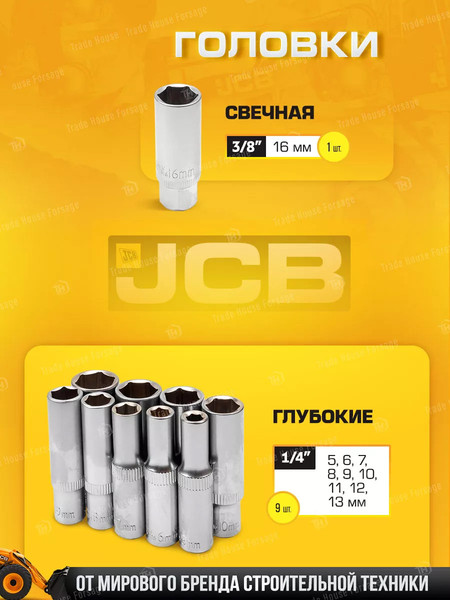 Изображение товара Универсальный набор инструментов JCB 41082-5DS (59719)