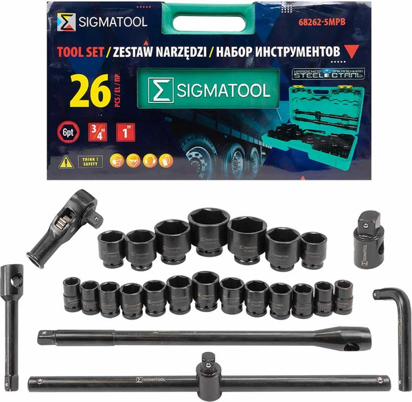 Изображение товара Универсальный набор инструментов Sigmatool 68262-5MPB (59728)