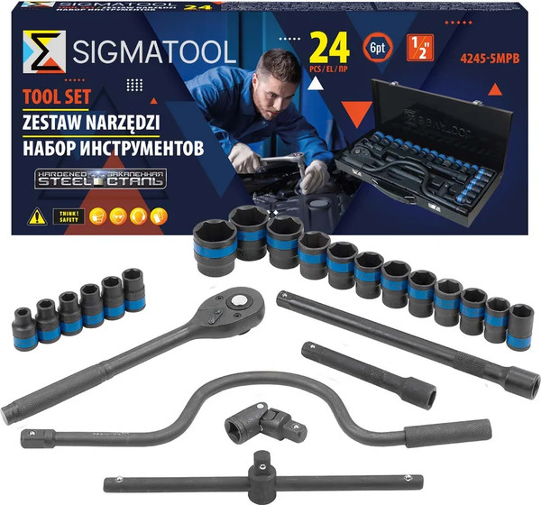 Изображение товара Универсальный набор инструментов Sigmatool 4245-5MPB (59729)