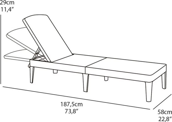 Изображение товара Шезлонг Keter Jaipur / 255891 (коричневый)
