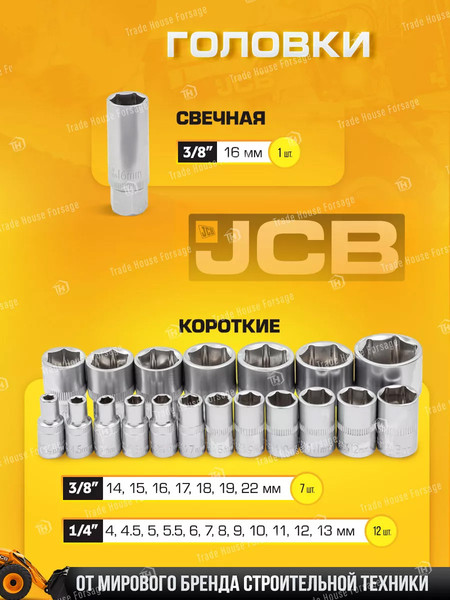 Изображение товара Универсальный набор инструментов JCB 4821-5DS (59773)